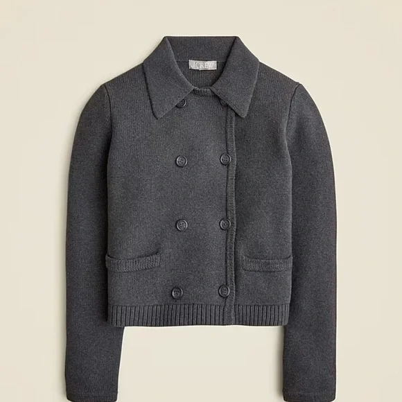 J.Crew Marielle cropped cardigan Grey Size L - Picture 2 of 7